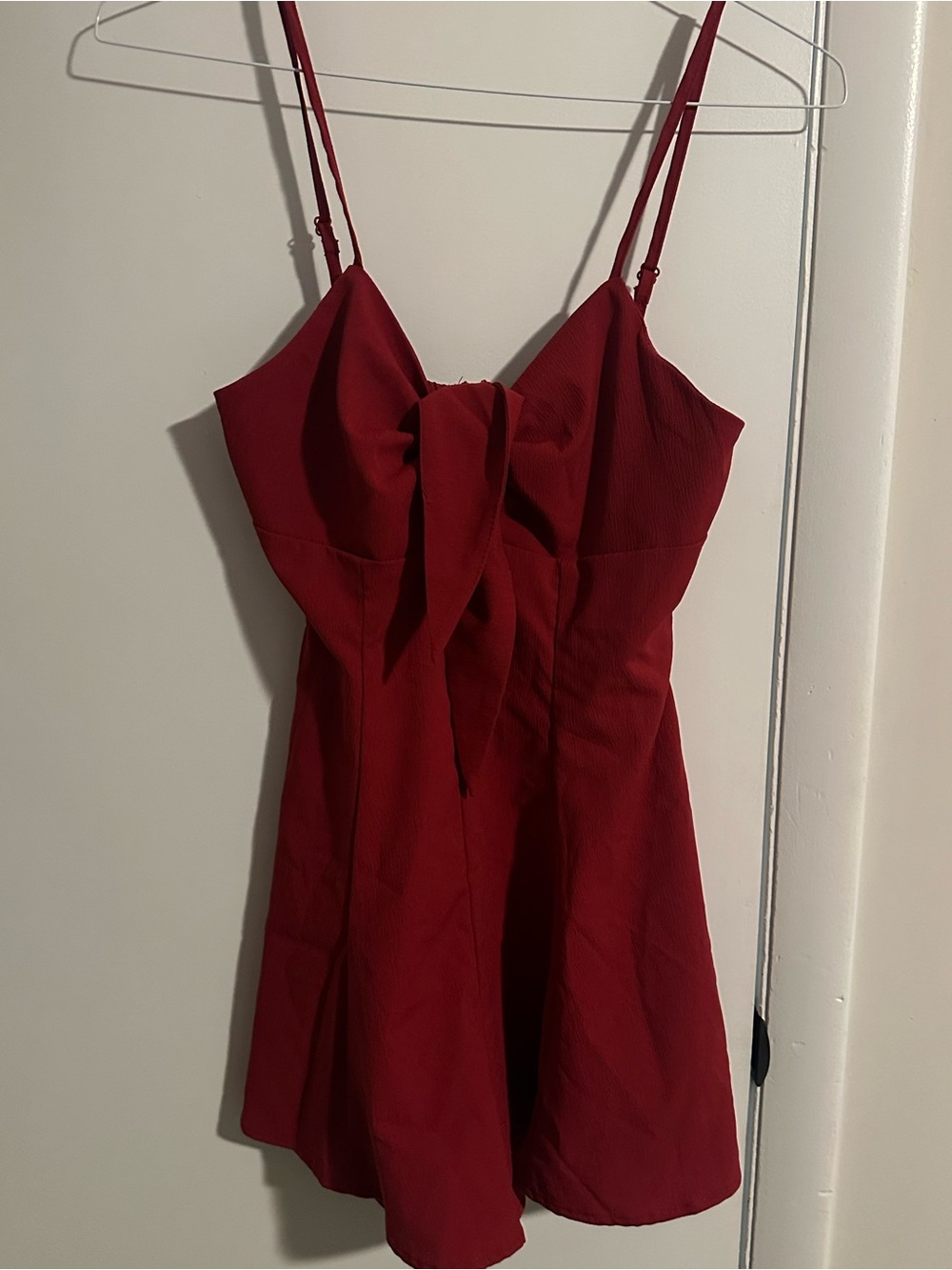 Red Spaghetti-Strap romper